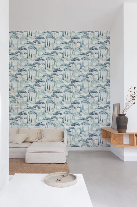 Blaue Vliestapete, Natur, Bäume, A69203, Arcadia, Grandeco