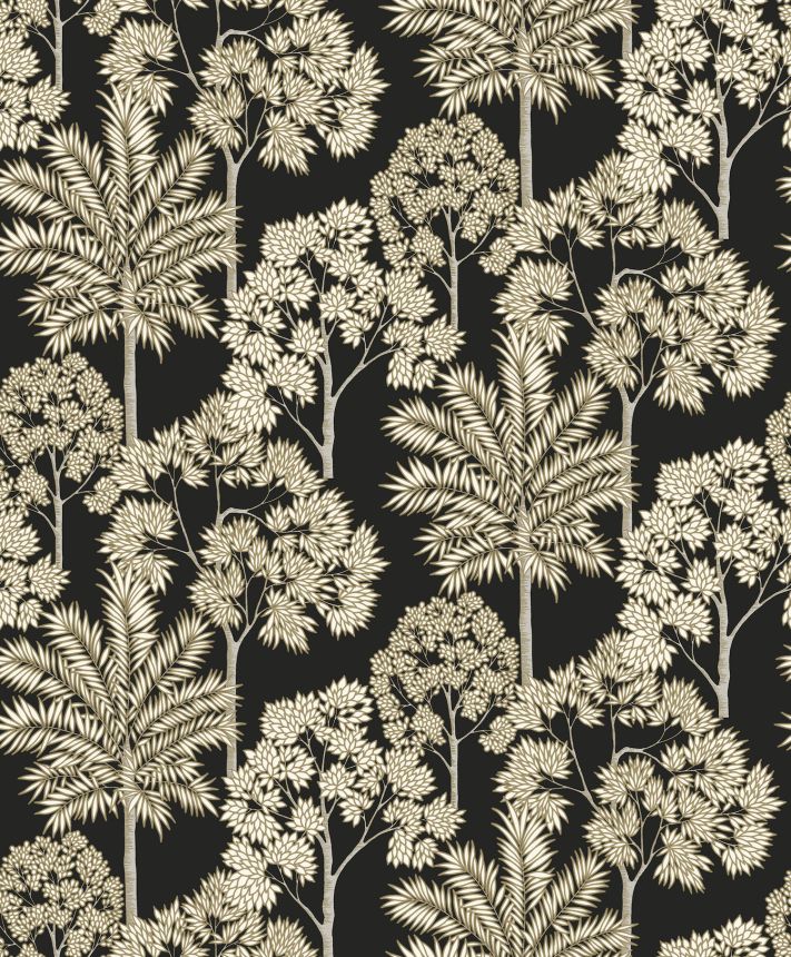 Schwarze Vliestapete, Bäume, A71302, Arcadia, Grandeco