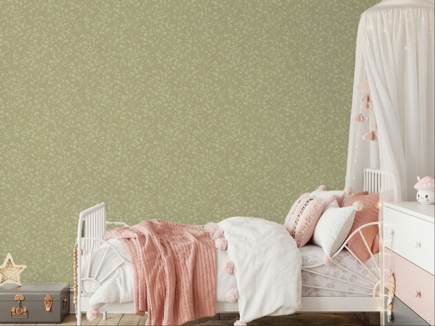 Beige Vliestapete mit Zweigen, A71403, Omura, Grandeco