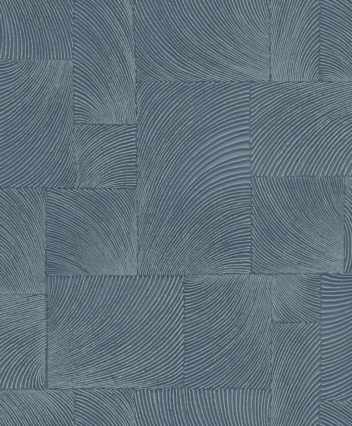 Blaue geometrische Vliestapete, A71501, Omura, Grandeco