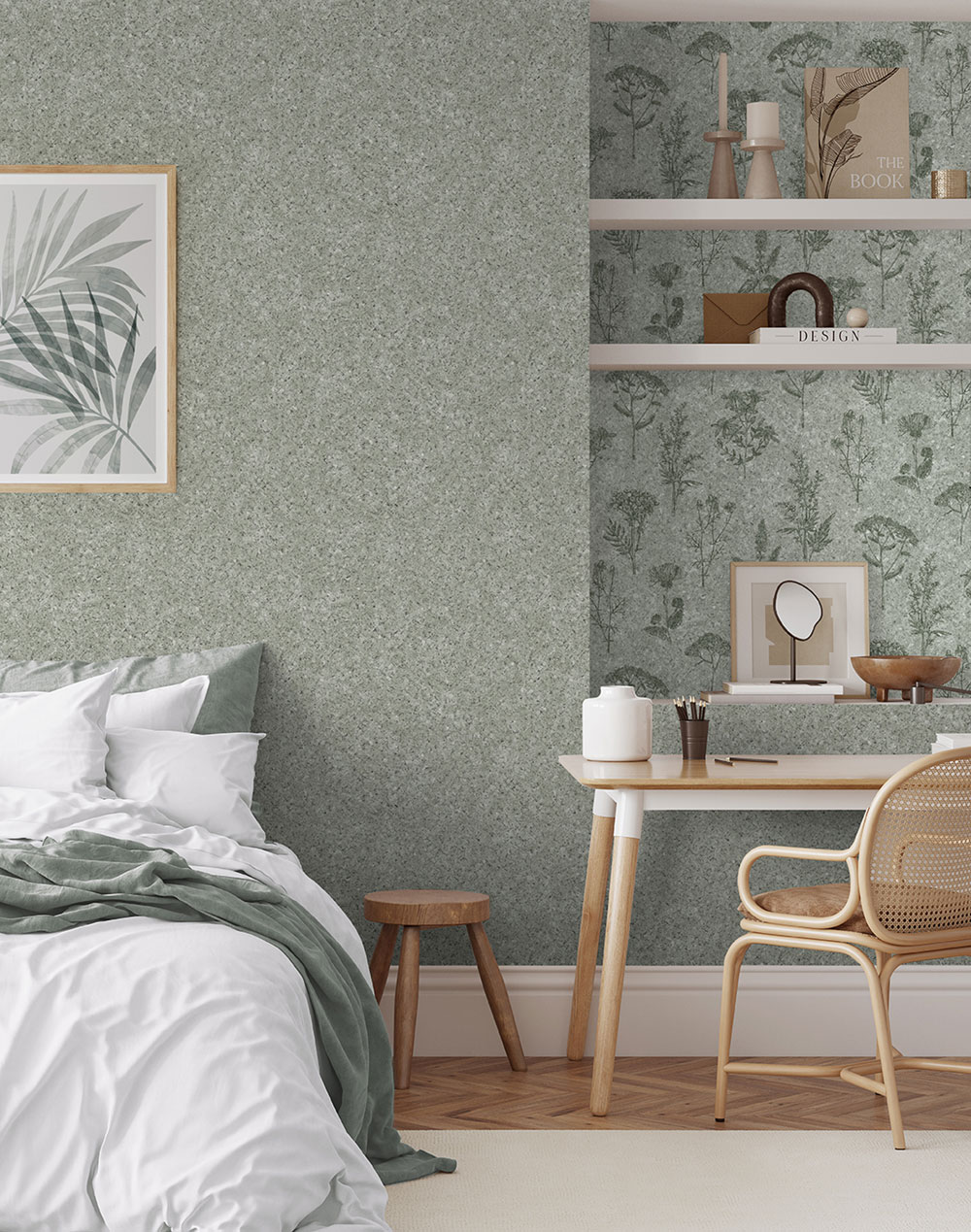 Tapete in grüner Korkoptik, M75404, Brut, Ugépa