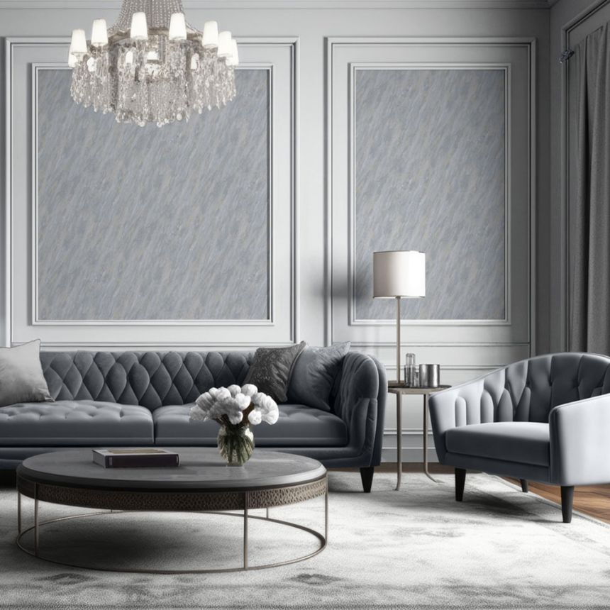 Luxustapete, grau, Stuck, M66309, Venezia, Ugépa