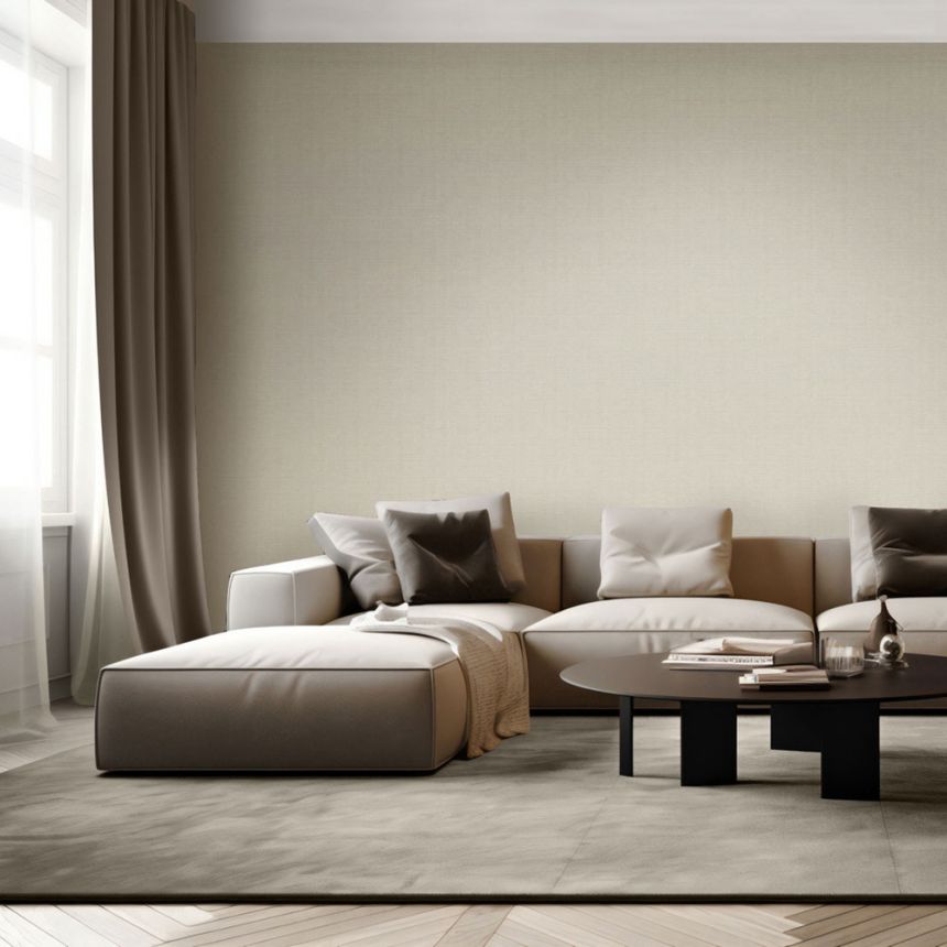 Luxustapete, graubeige, Stoffimitat, M67307, Venezia, Ugépa