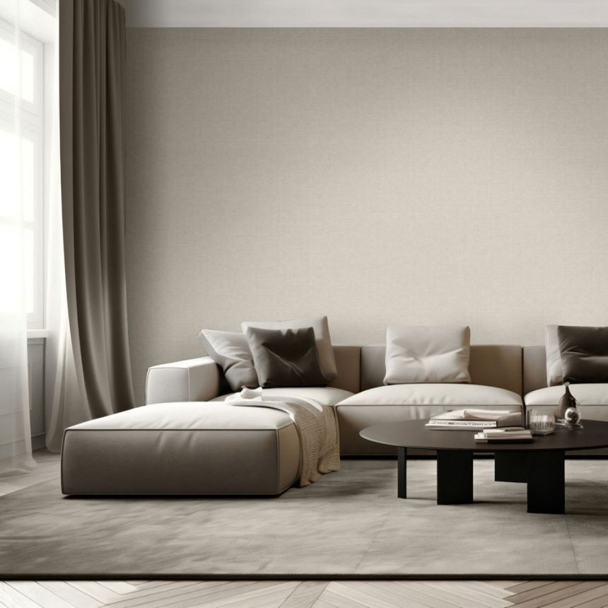 Luxustapete, graubeige, Stoffimitat, M67317, Venezia, Ugépa