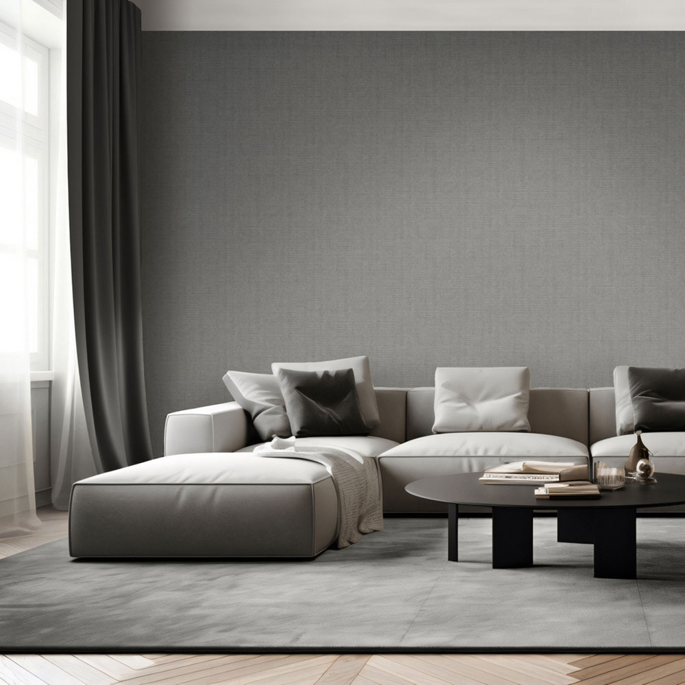 Luxustapete, grau, Stoffimitat, M67389D, Venezia, Ugépa