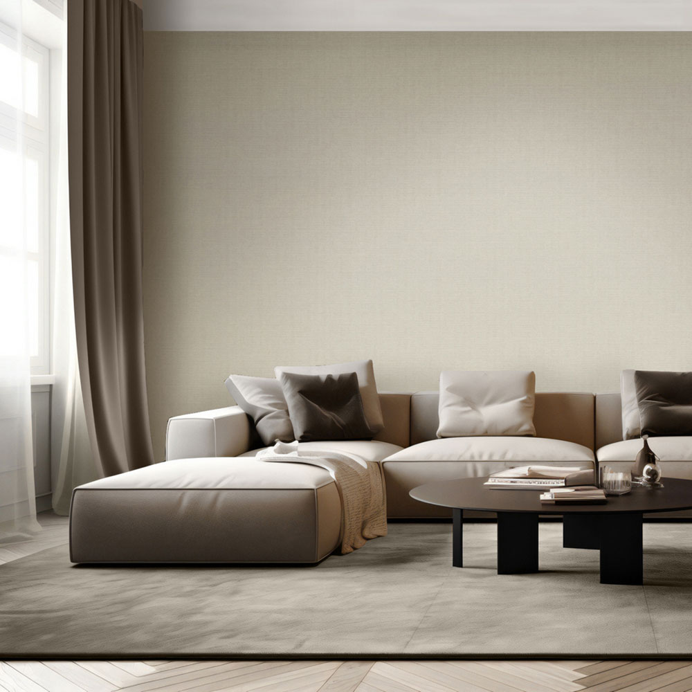 Luxustapete, graubeige, Stoffimitat, M67397D, Venezia, Ugépa