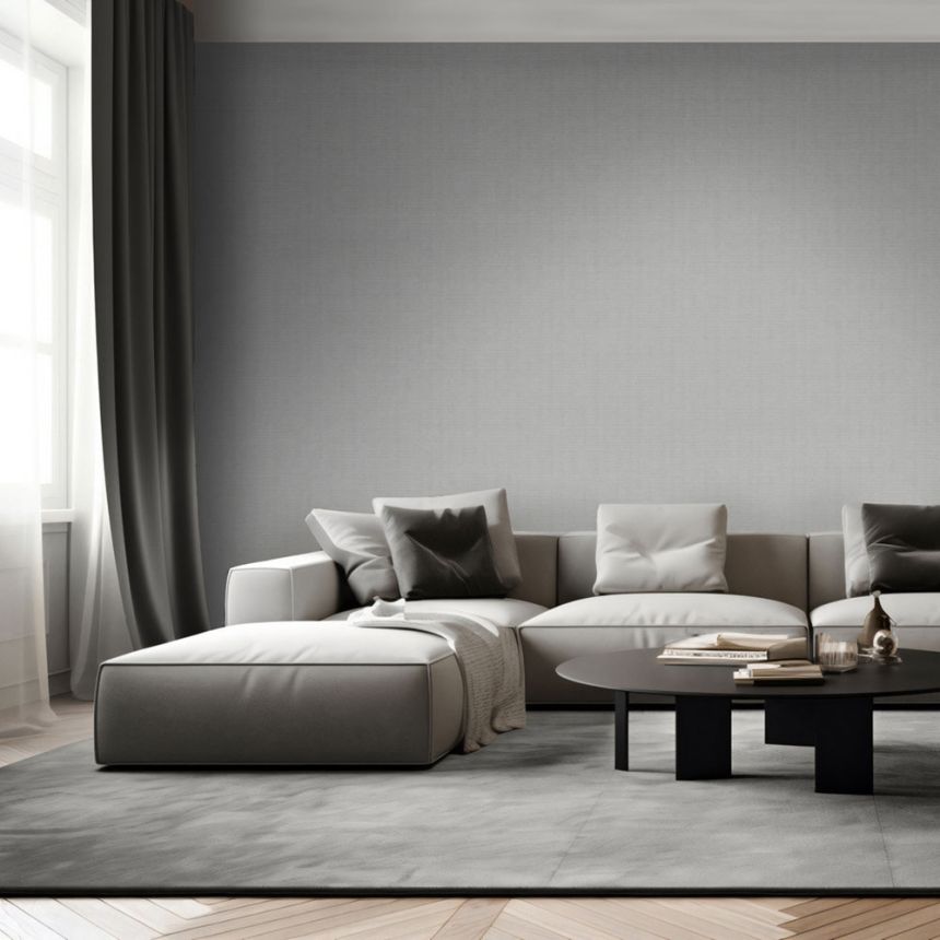 Luxustapete, grau, Stoffimitat, M67399D, Venezia, Ugépa