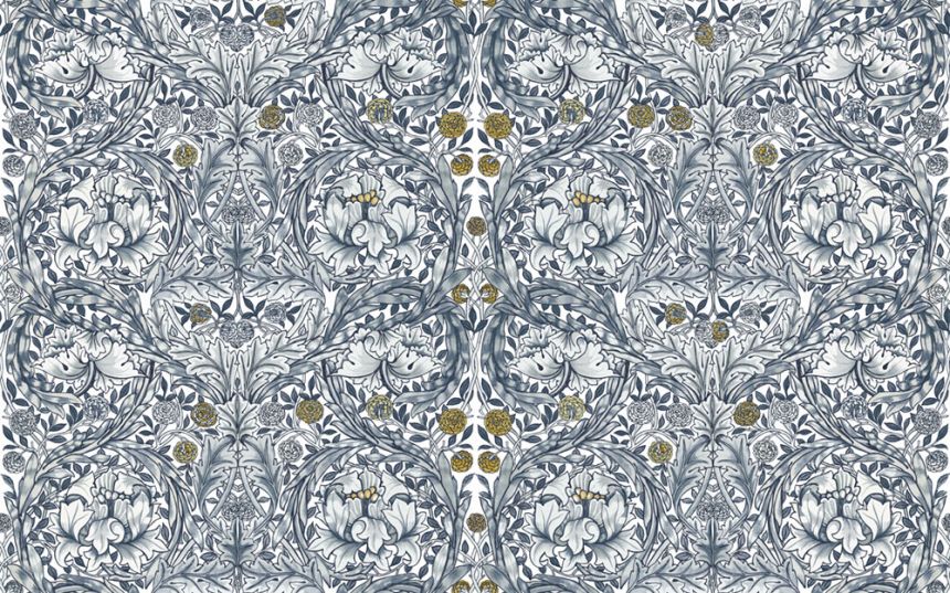 Vlies-Fototapete, blau, Blumen, 125400, William Morris At Home
