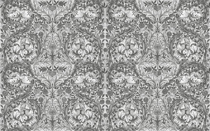 Vlies-Fototapete, grau, Blumen, 125427, William Morris At Home