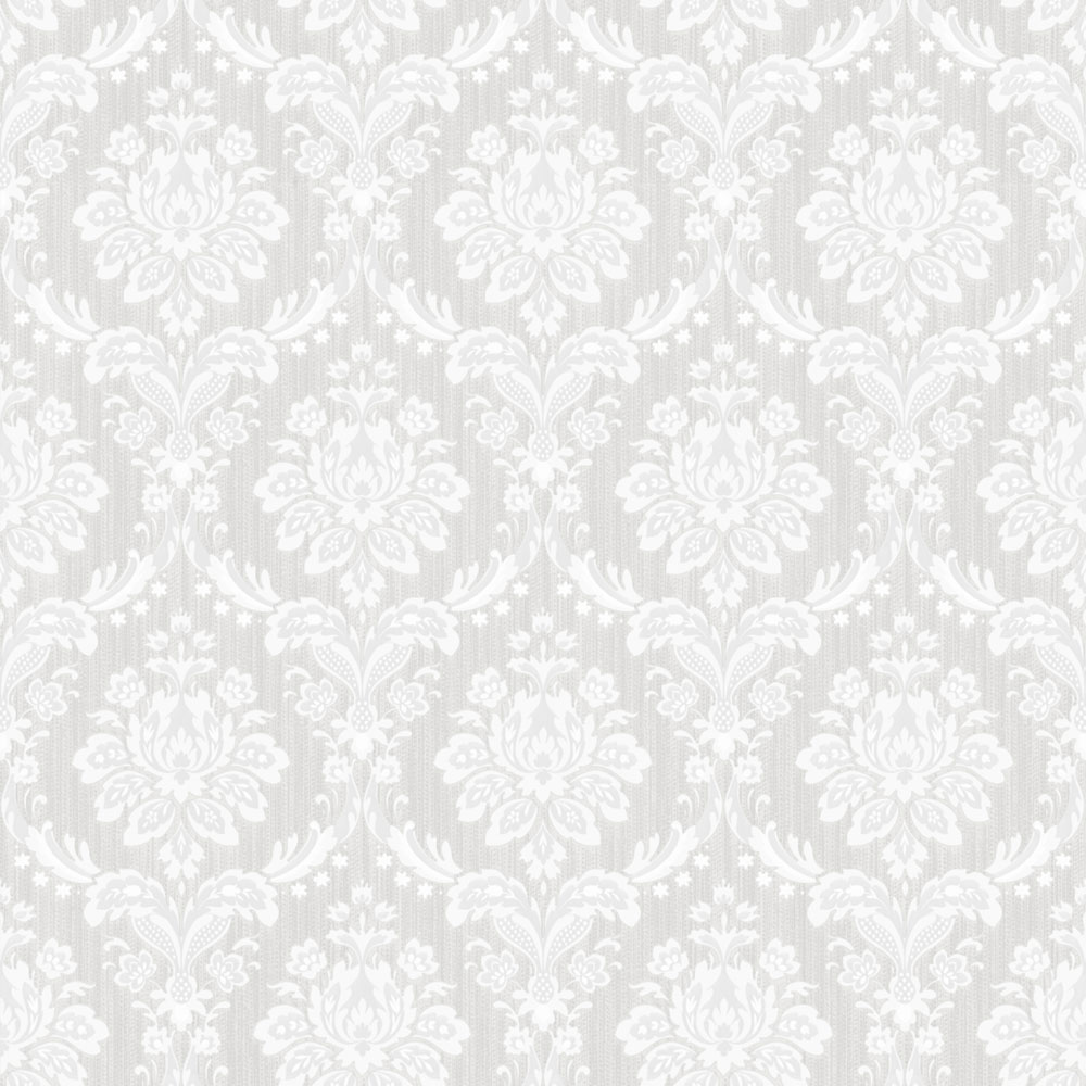 Luxuriöse Barock-Vliestapete, grau, Z15547, Mini Trend, Zambaiti Parati