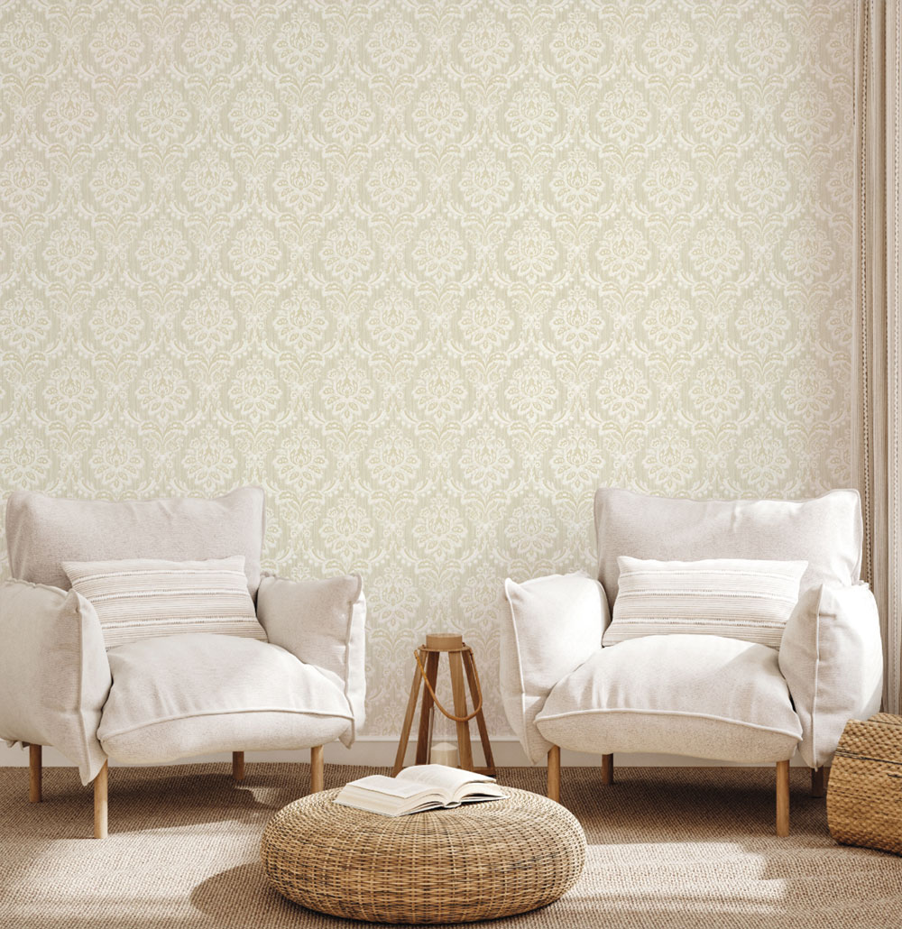 Luxuriöse Barock-Vliestapete, grau, Z15547, Mini Trend, Zambaiti Parati