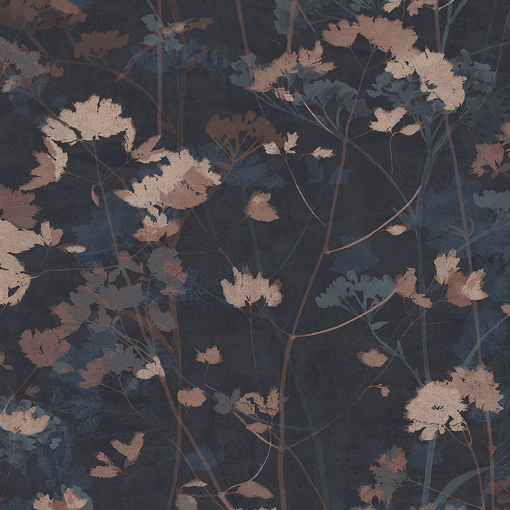 Vliestapete, blau, Pflanzen, Gräse, 124101, Utopia, Graham Brown Premium