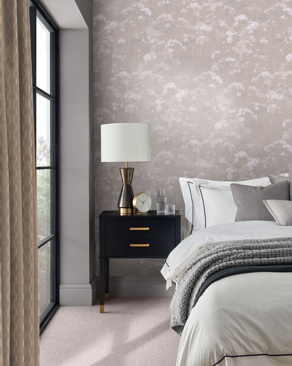 Vliestapete, graubeige, Pflanzen, Gräse, 124108, Utopia, Graham Brown Premium