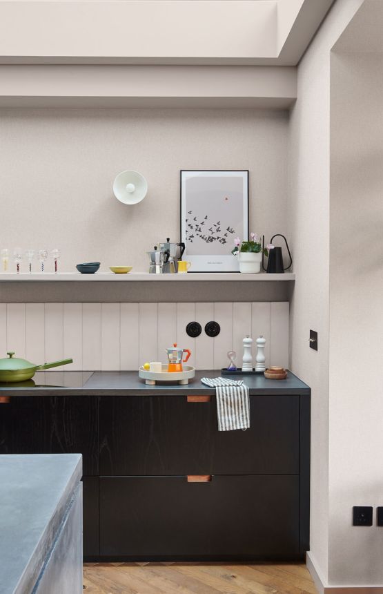 Vliestapete, graubeige, Stoffimitation, 124081, Utopia, Graham Brown Premium