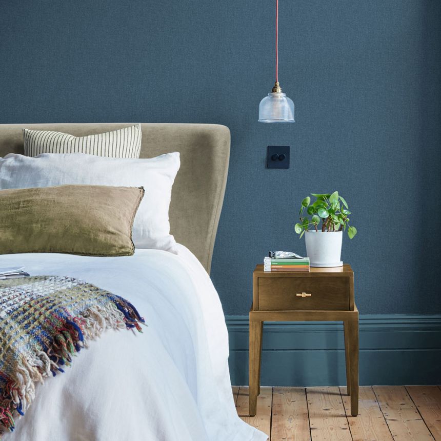 Tapete, blau, Stoffoptik, 124086, Arboretum, Utopia, Graham Brown Premium