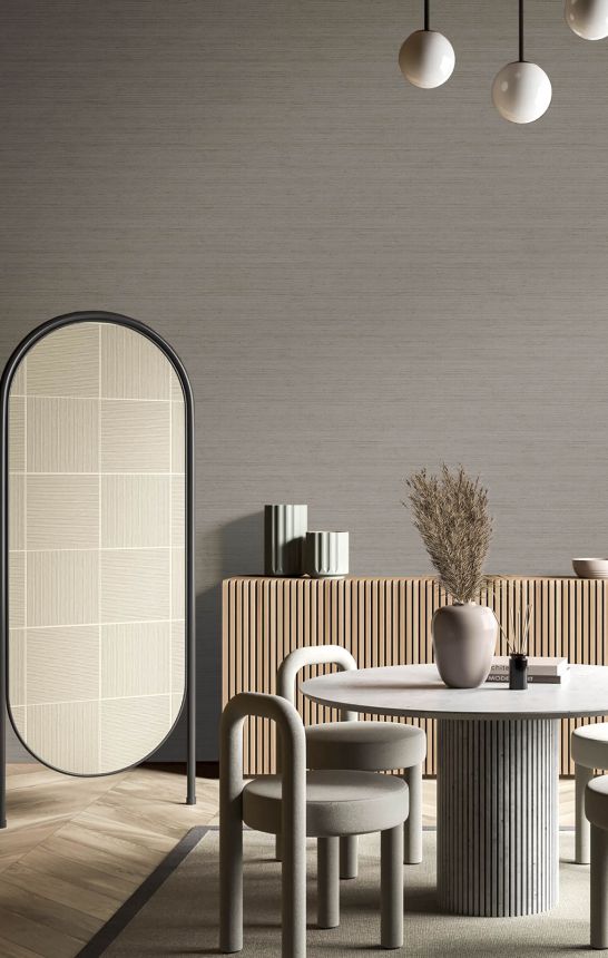 Vliestapete, braun-grau, Stoffimitation, 42249, Aura, Cristiana Masi by Parato