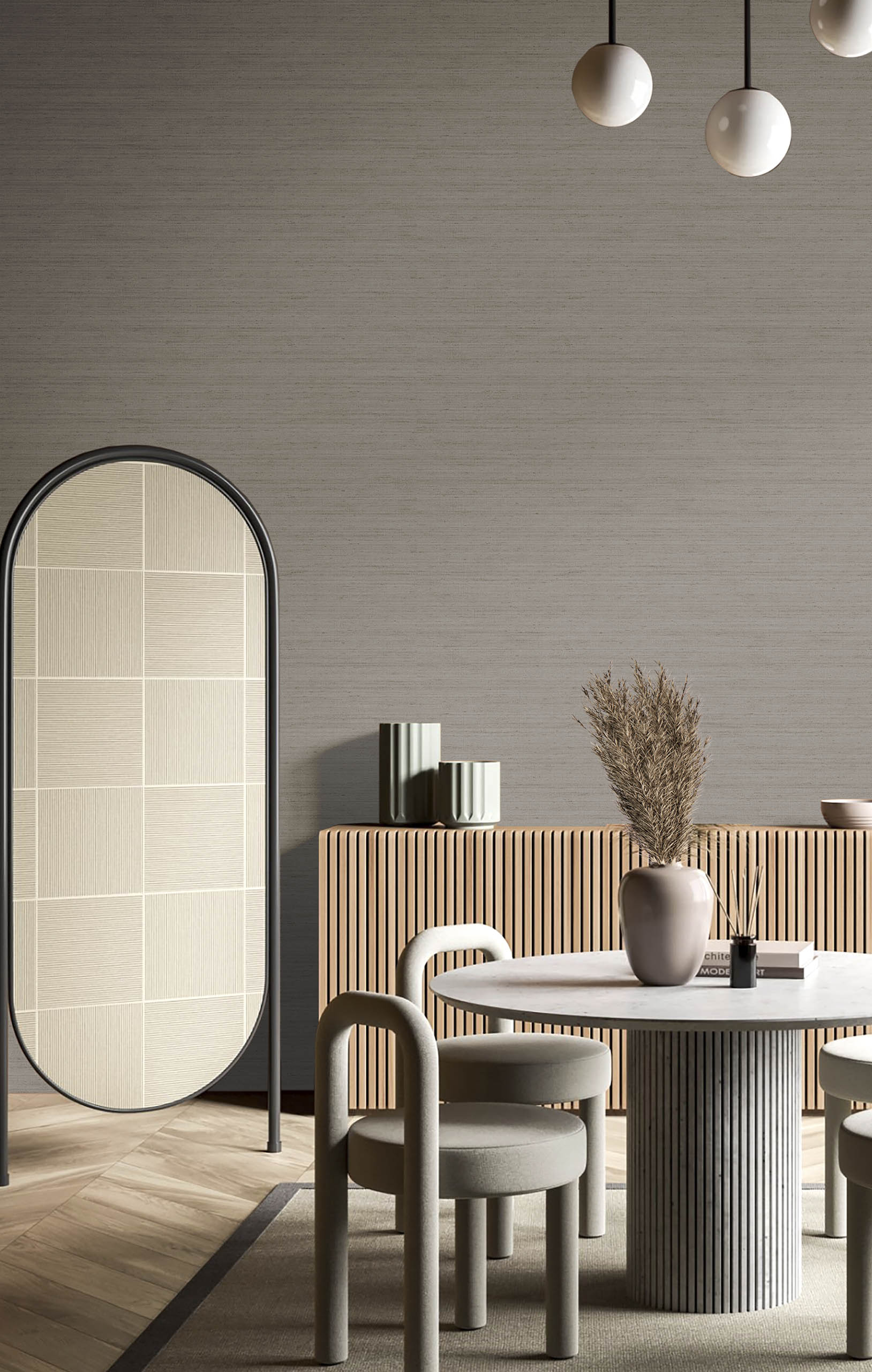 Vliestapete, braun-grau, Stoffimitation, 42249, Aura, Cristiana Masi by Parato