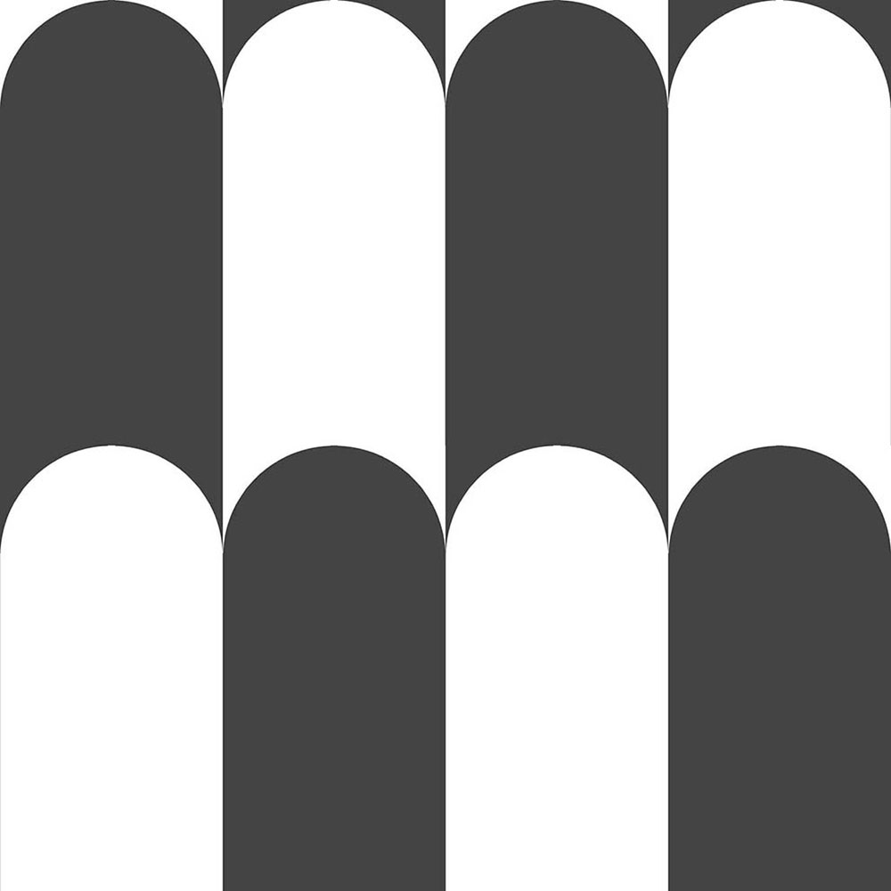 Geometrische Vliestapete, schwarz-weiß, 15559, Botany House, Cristiana Masi by Parato