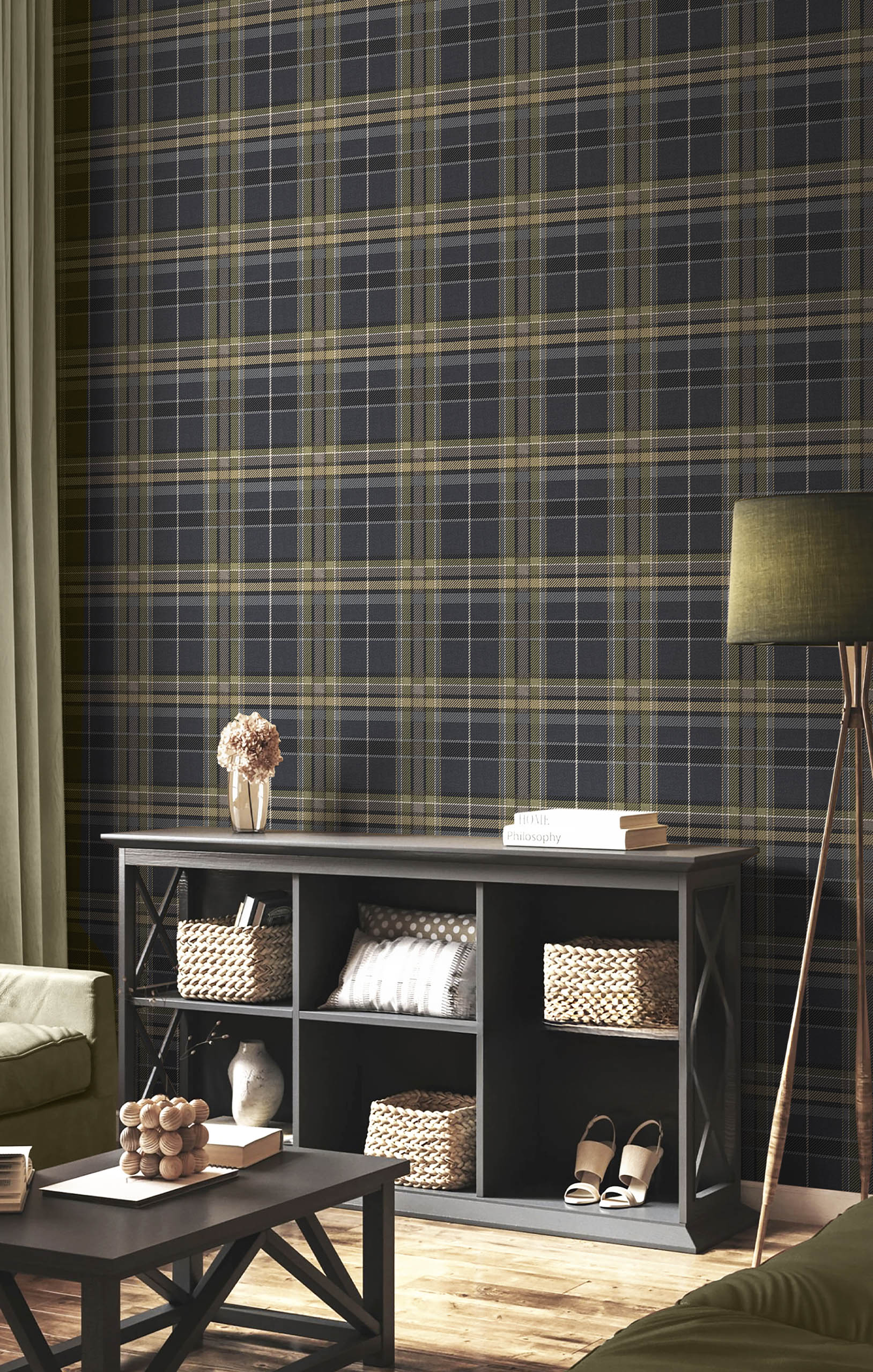 Vliestapete, blau, Stoffimitat, 15579, Botany House, Cristiana Masi by Parato