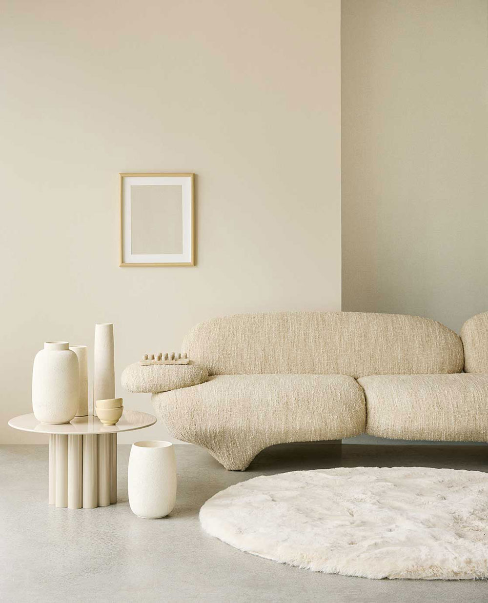 Vliestapete, beige, Stoffimitat, 340615, Linen Look, Eijffinger