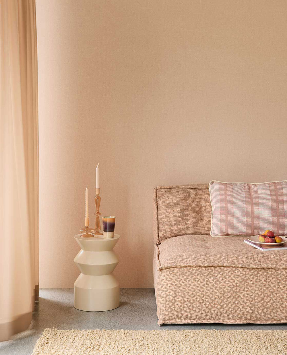 Vliestapete, rosa, Stoffimitat, 340621, Linen Look, Eijffinger