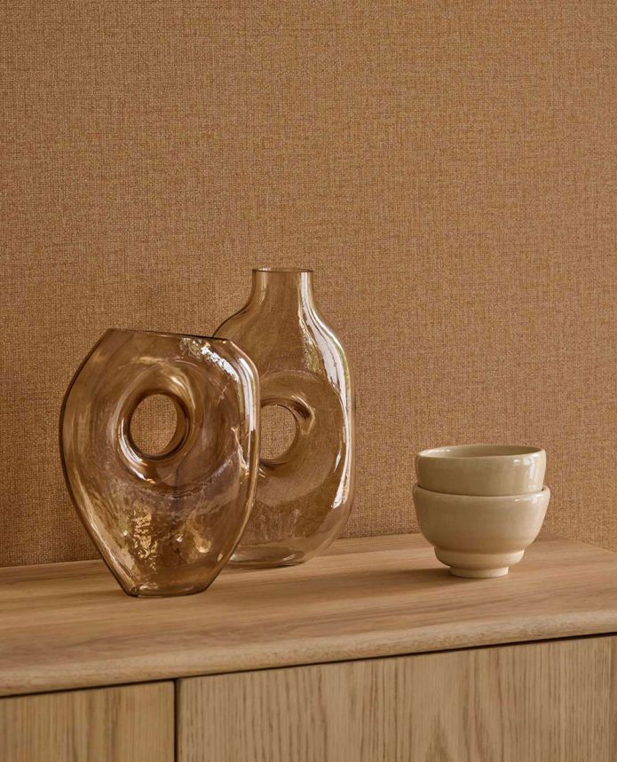 Vliestapete, ocker, Stoffimitat, 340631, Linen Look, Eijffinger