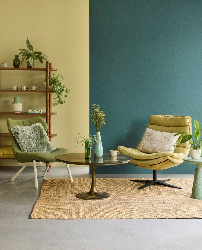 Vliestapete, khaki, Stoffimitat, 340637, Linen Look, Eijffinger