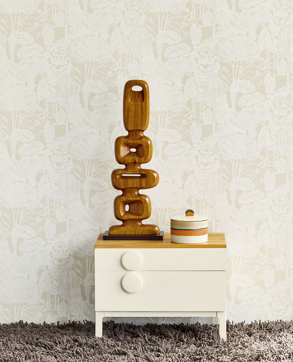 Vliestapete, beige, Blätter, Bäume, 340540, Groovy, Eijffinger