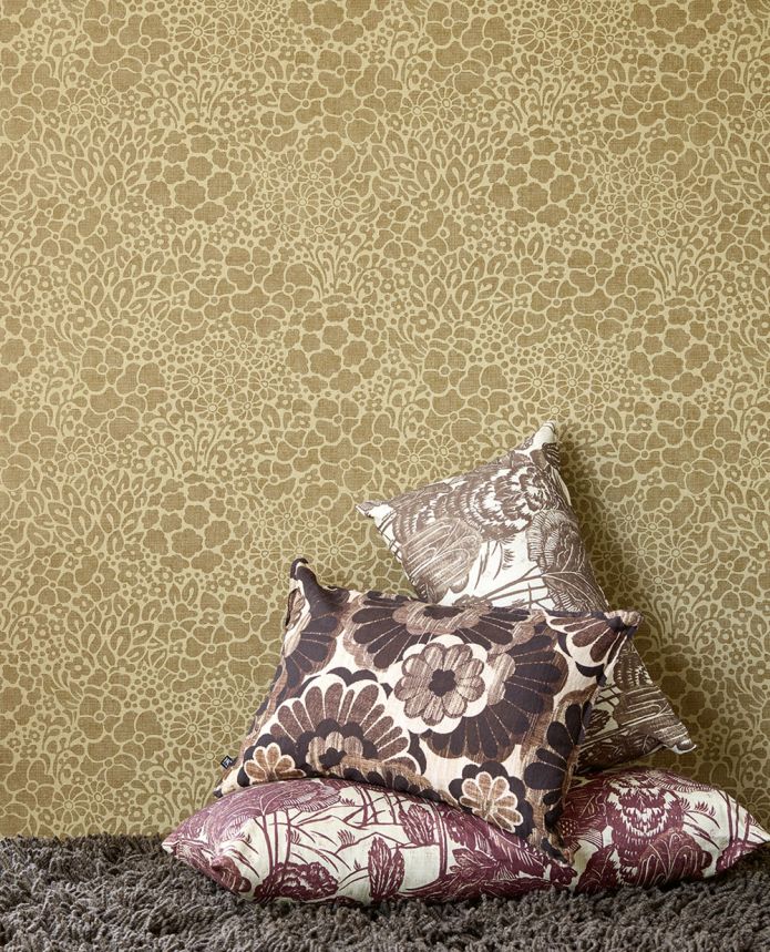 Vliestapete, braun, Blumen, 340552, Groovy, Eijffinger
