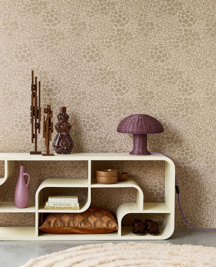 Vliestapete, rosa-braun, Blumen, 340554, Groovy, Eijffinger