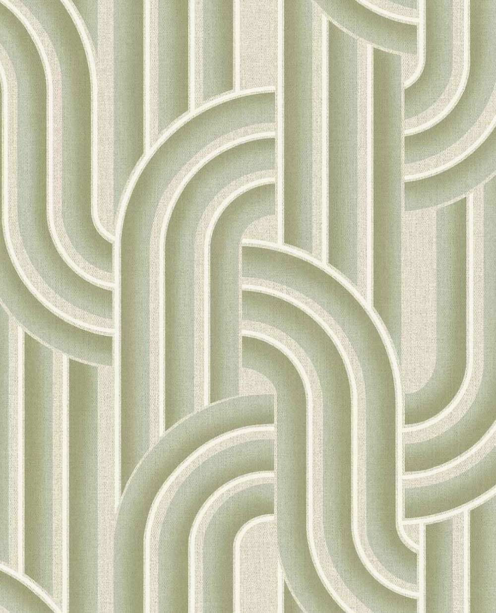 Geometrische Vliestapete, grün-beige, Retro, 340561, Groovy, Eijffinger