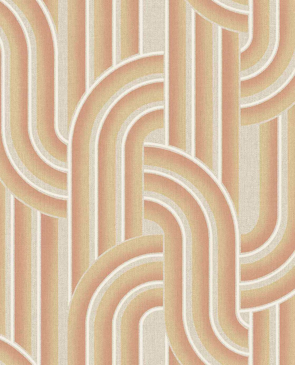 Geometrische Vliestapete, orange-beige, Retro, 340563, Groovy, Eijffinger