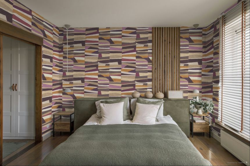 Vliestapete, rosa-beige,  Mattenimitat, 340573, Groovy, Eijffinger