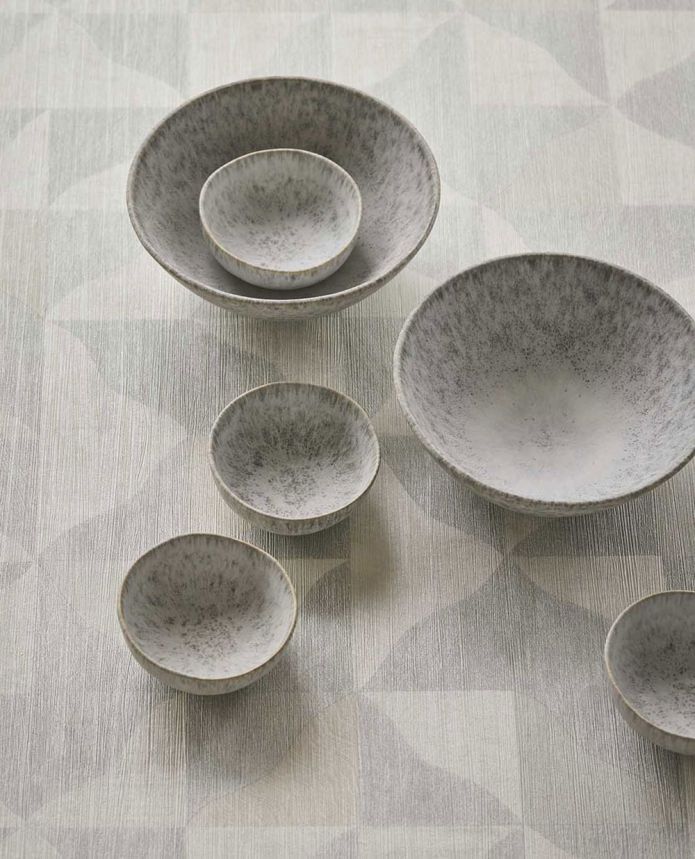 Geometrische Vliestapete, grau, 340320, Sensory Eijffinger