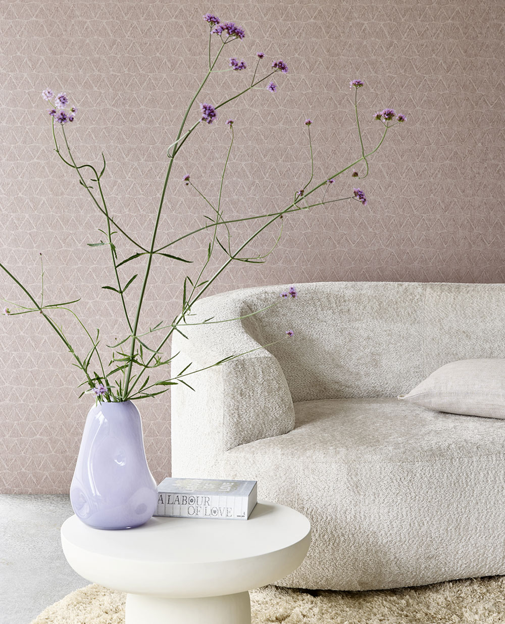 Geometrische Vliestapete, rosa, 340346, Sensory Eijffinger