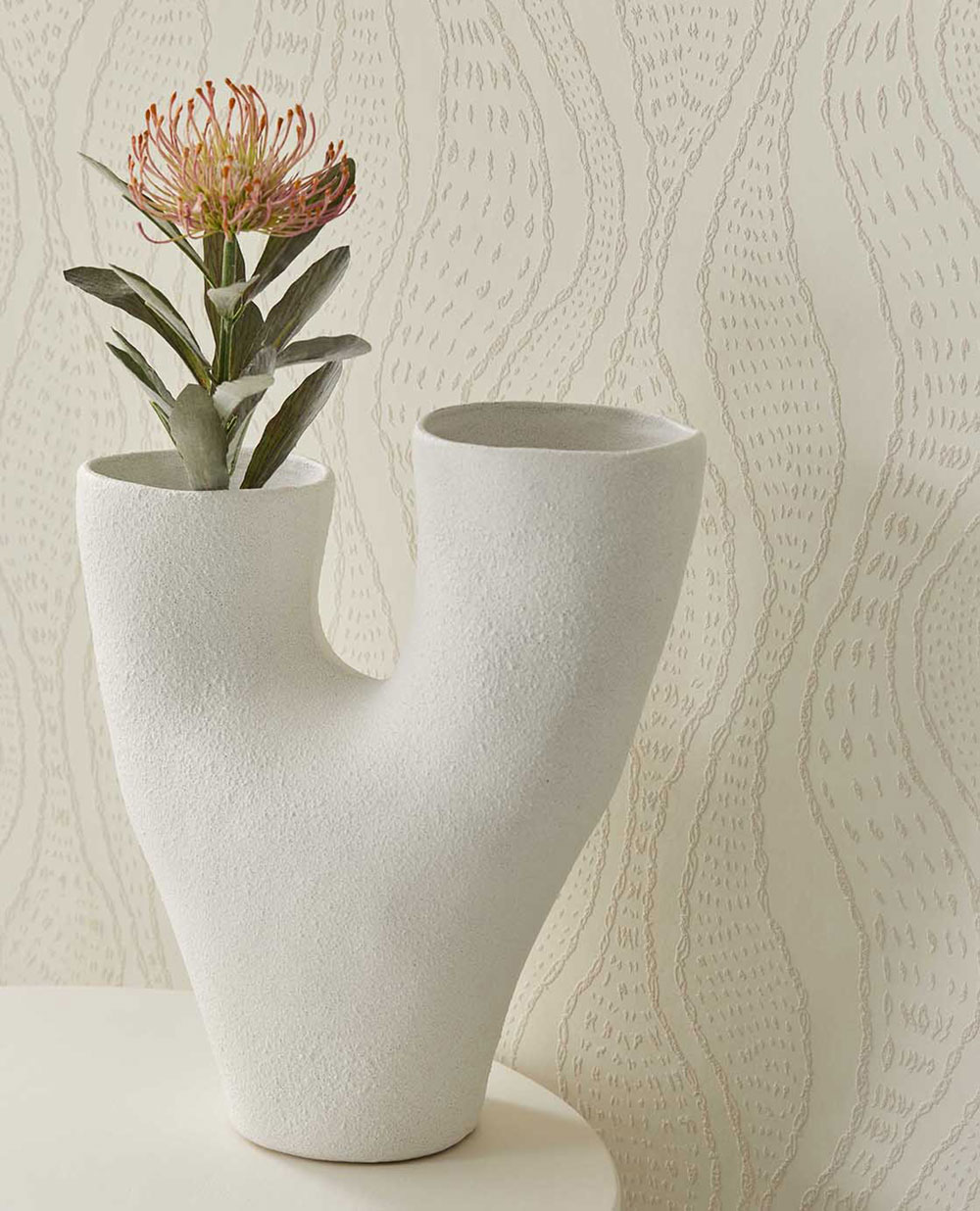 Geometrische Vliestapete, weiß, 340351, Sensory Eijffinger