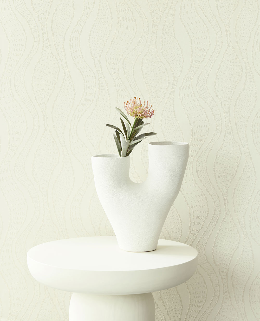 Geometrische Vliestapete, creme, 340352, Sensory Eijffinger