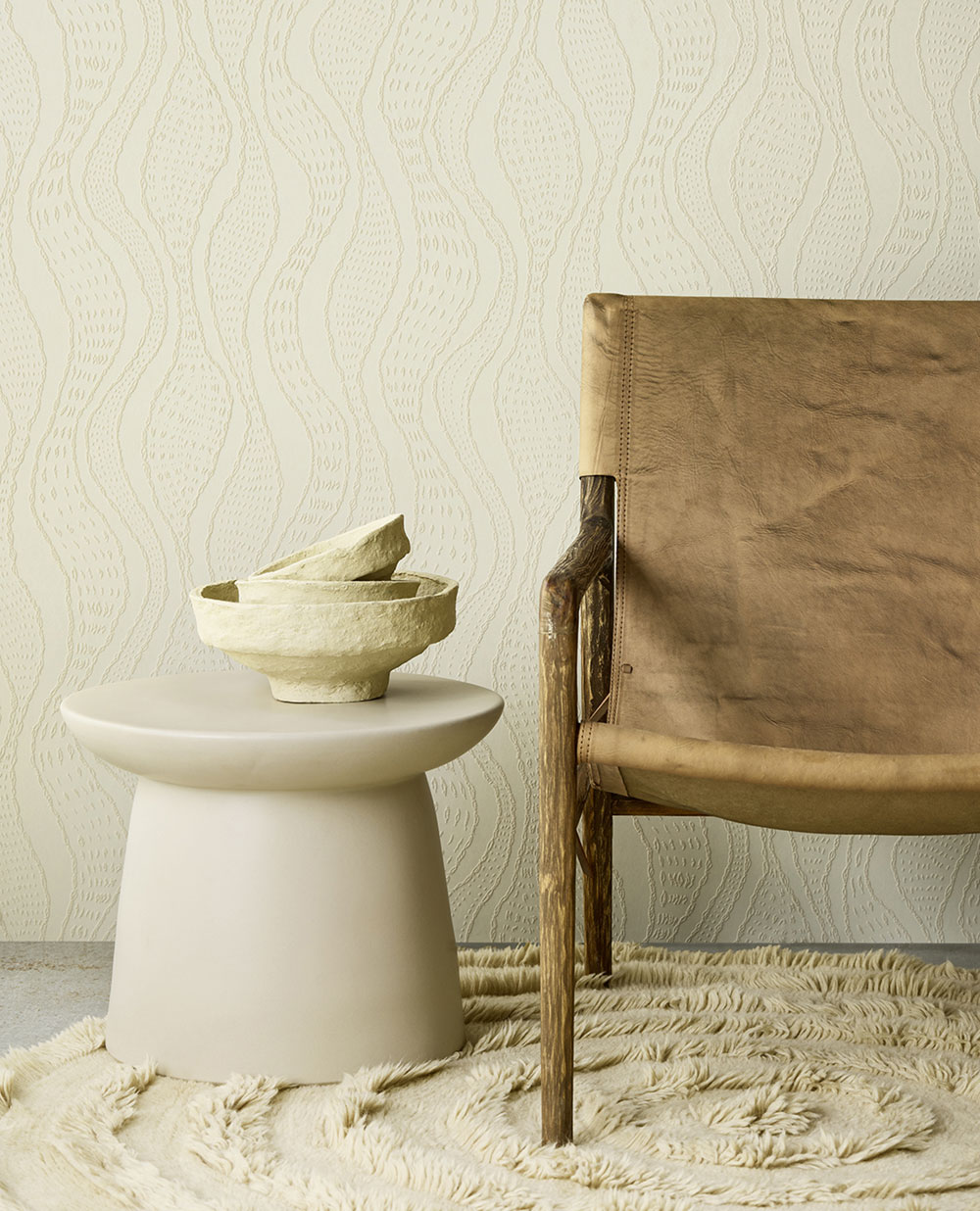 Geometrische Vliestapete, grau, 340353, Sensory Eijffinger