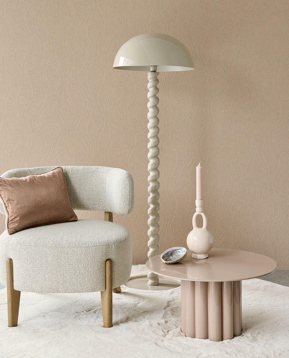 Geometrische Vliestapete, braun, 340354, Sensory Eijffinger