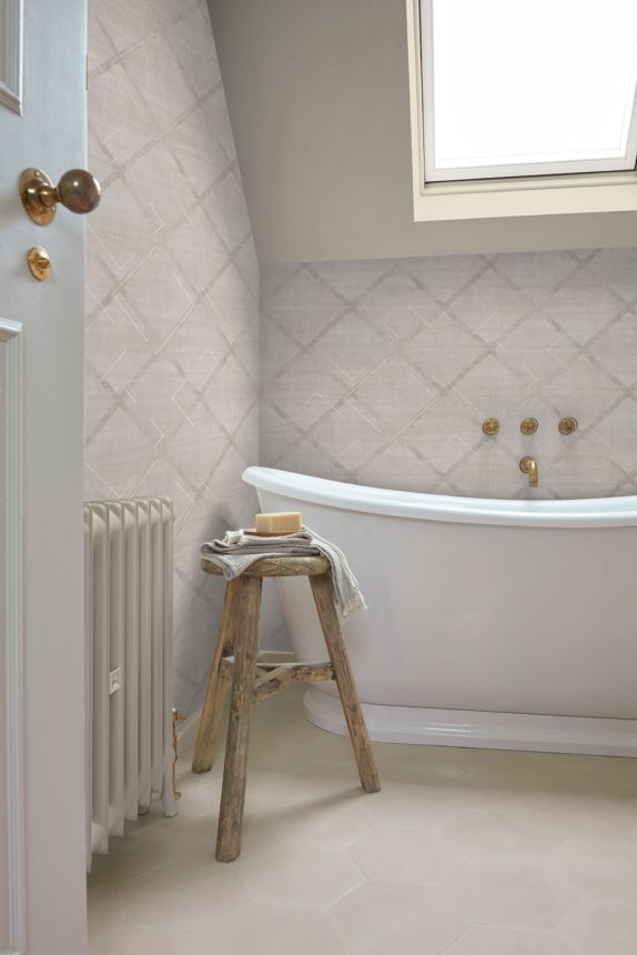 Geometrische Vliestapete, grau-beige, 124122, Element, Graham Brown Premium