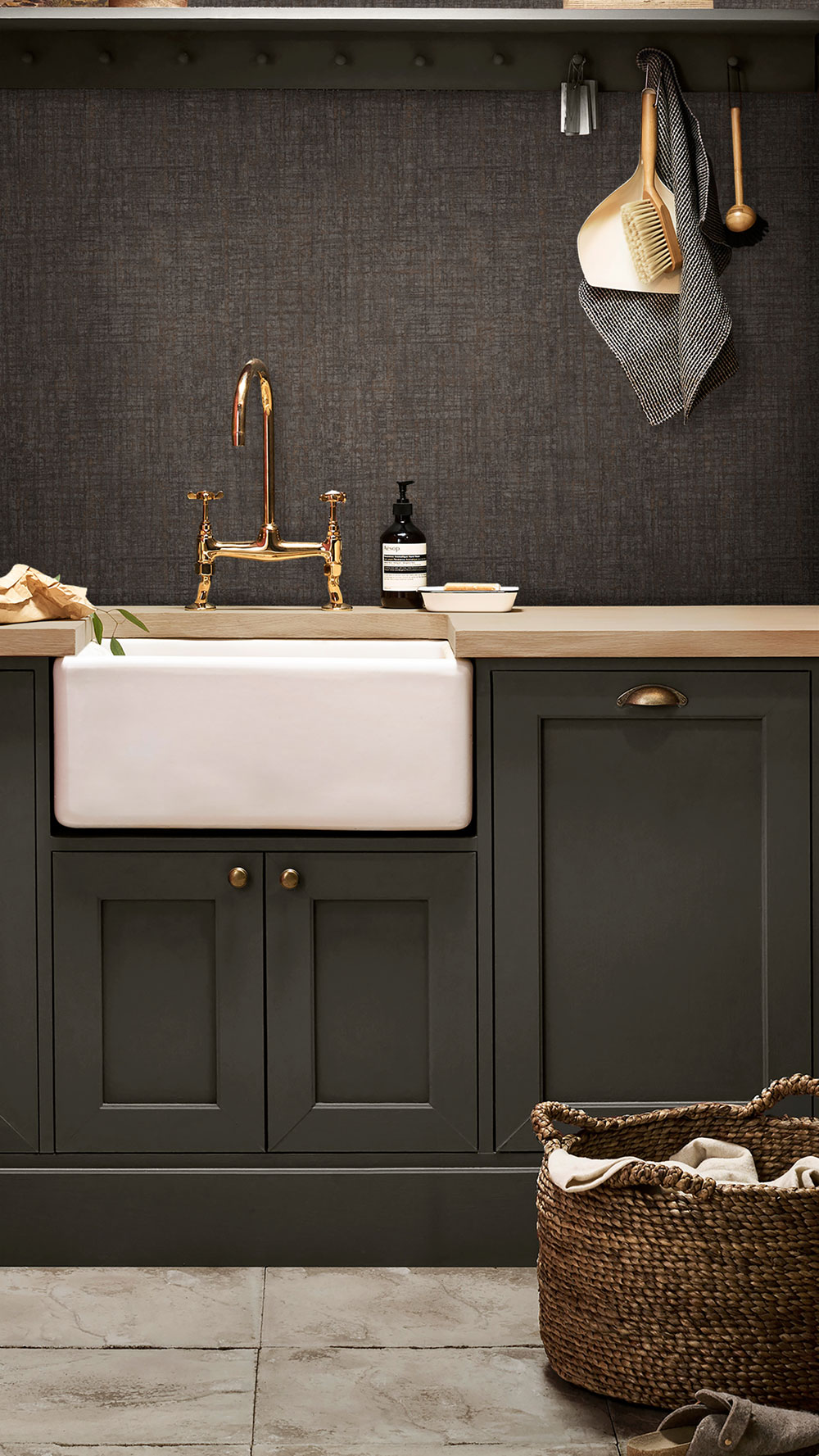 Tapete, braun, Texturoptik, 124141, Arboretum, Element, Graham Brown Premium