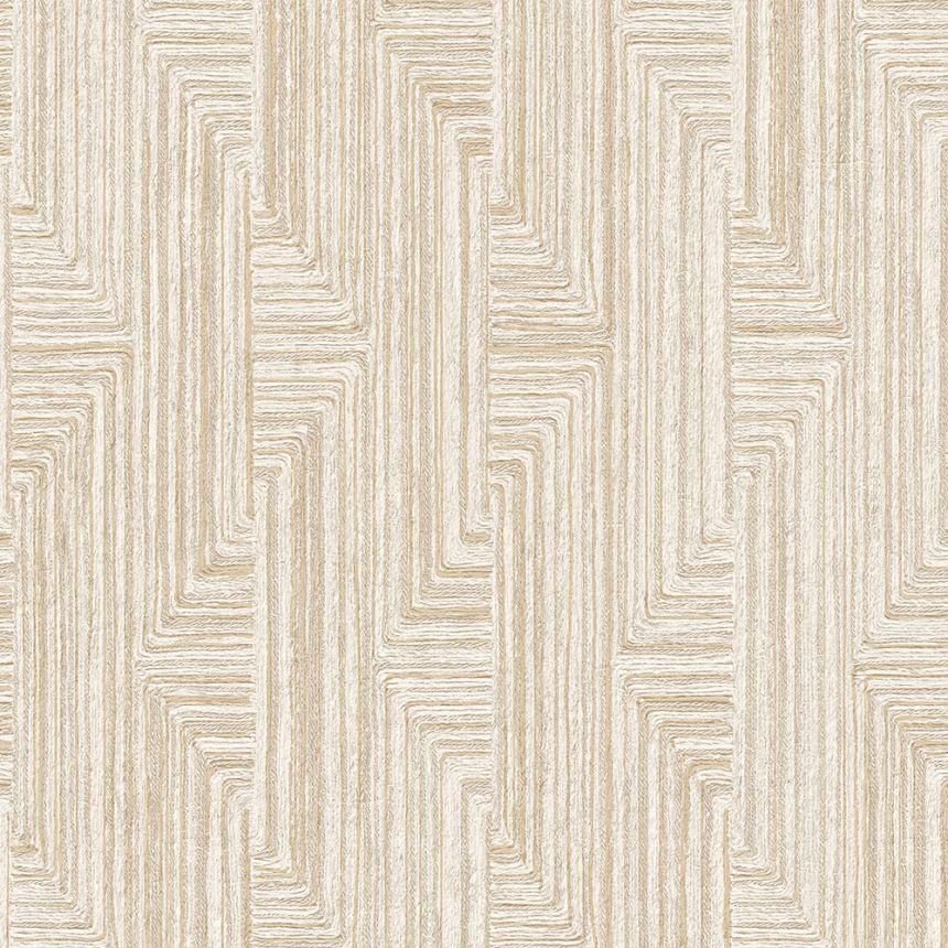 Geometrische Vliestapete, beige, SA524012, Santa Fe, Design ID