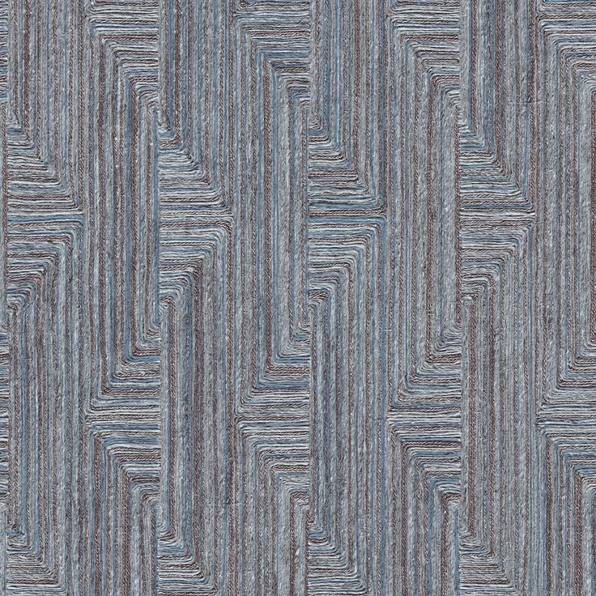 Geometrische Vliestapete, blau-grau, SA524016, Santa Fe, Design ID