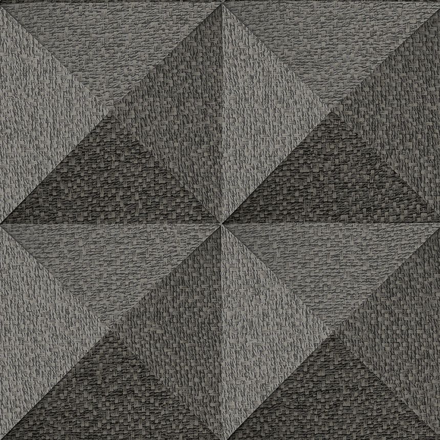 Geometrische Vliestapete, braun-schwarz, SA524104, Santa Fe, Design ID