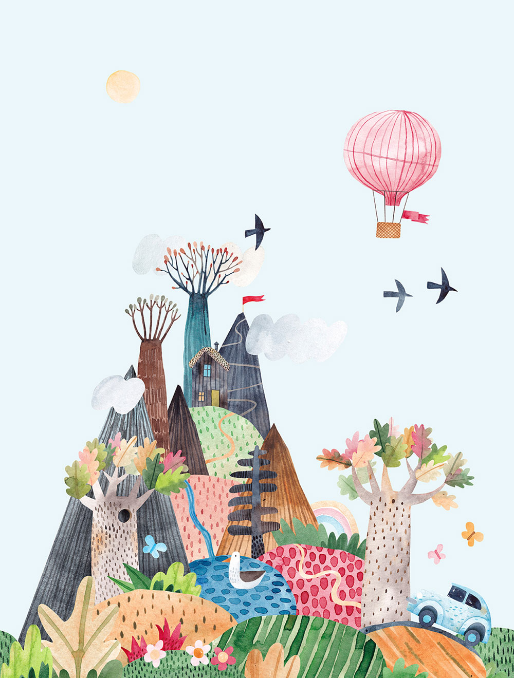 Kinderfototapete, Landschaft, CW6036-2, Cute Walls, Decoprint