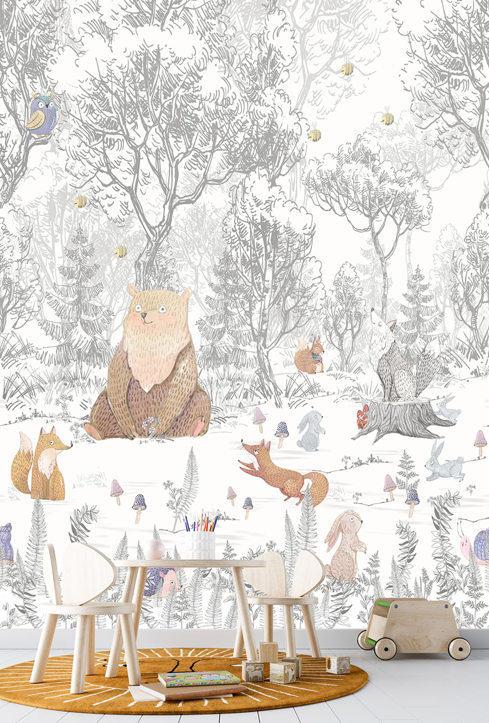Kinderfototapete, Waldtiere, CW6043-1, Cute Walls, Decoprint