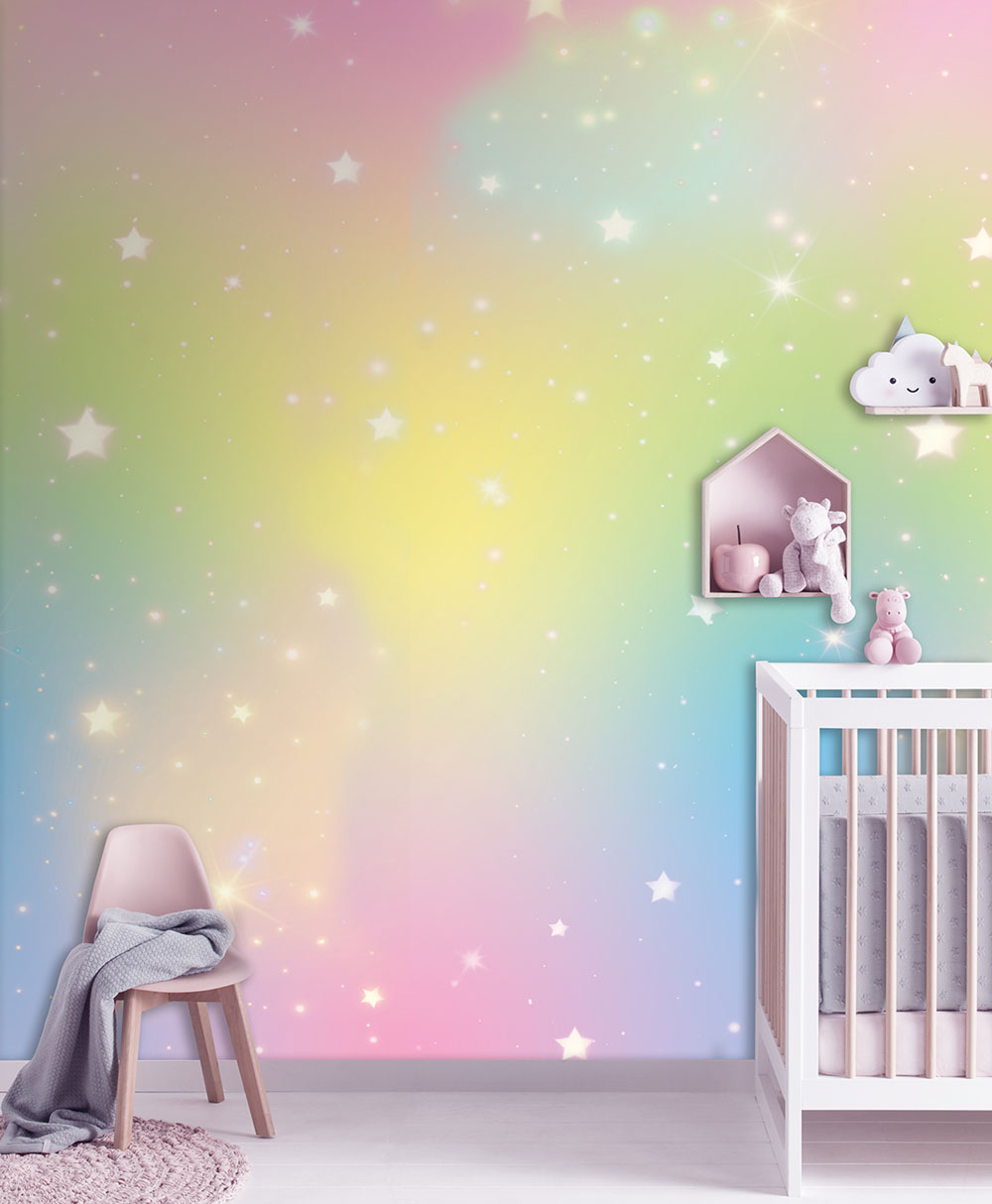 Kinderfototapete, Sterne, Regenbogen, CW6061-1, Cute Walls, Decoprint