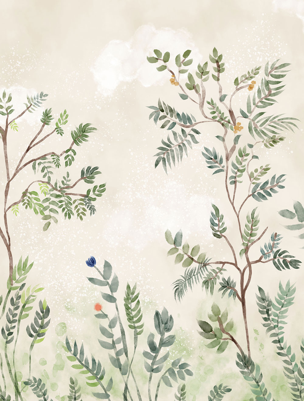 Kinderfototapete, grün, Bäume, CW6128-1, Cute Walls, Decoprint