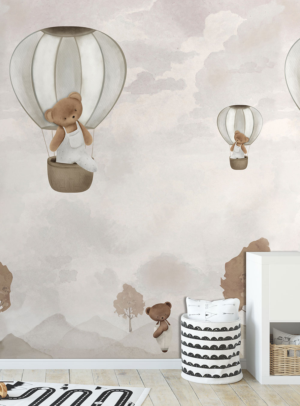 Kinderfototapete, Luftballons, Teddybären, CW6135-2, Cute Walls, Decoprint