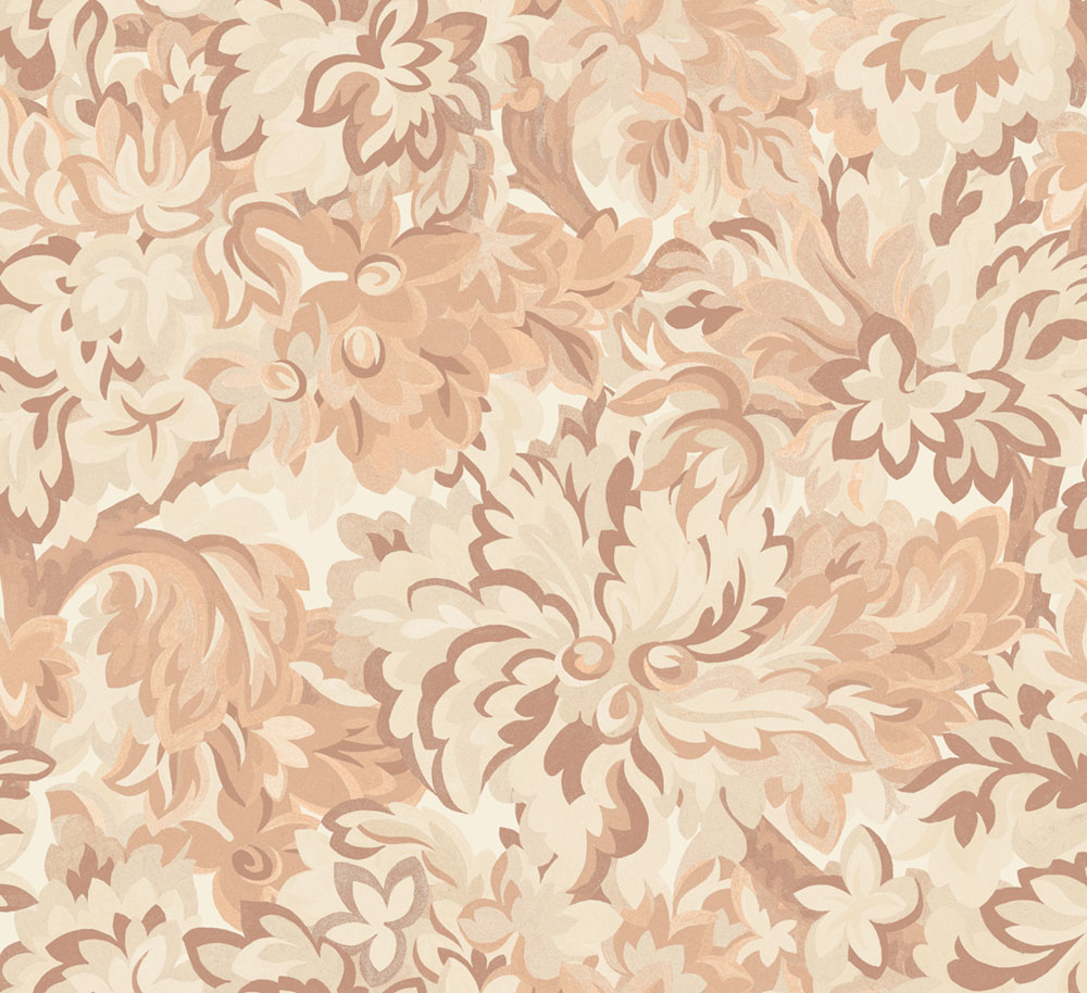Vliestapete, beige-rosa, Blumen, RHA005, Rhapsody, Masureel